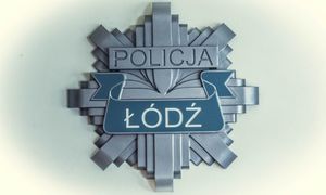 Gwiazda policyjna z napisem Łódź.