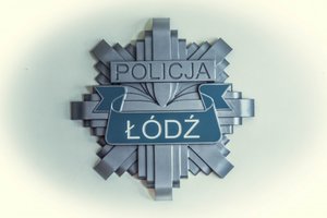policyjna gwiazda z napisem Łódź