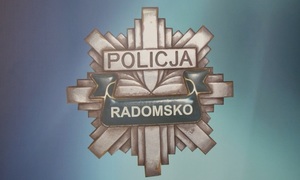 policyjna gwiazda z napisem Radomsko