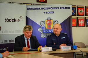Marszałek Województwa Łódzkiego i Komendant Wojewódzki Policji podpisują porozumienie