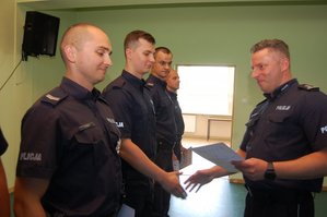 Uroczystość wręczania dyplomów przez Zastępcę Komendanta Wojewódzkiego Policji w Łodzi