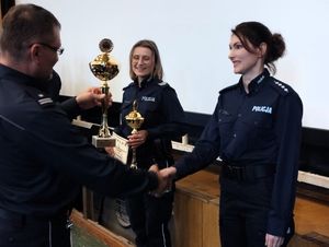 Policjanci podczas Konkursu na Najlepszego Oskarżyciela Publicznego województwa łódzkiego.