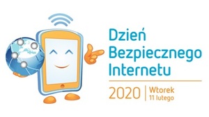 Baner z napisem Dzień bezpiecznego internetu 2020, 11 lutego, wtorek.