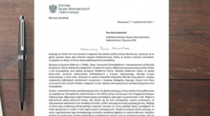 List ministra Kamińskiego.