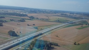 Autostrada, widok z powietrza.