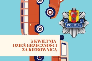 Samochody i logo łódzkiej policji na niebieskim tle.
