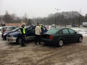 Policjanci podczas działań