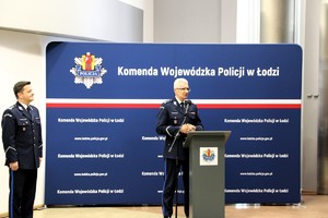 Przemówienie Komendanta Wojewódzkiego Policji w Łodzi.