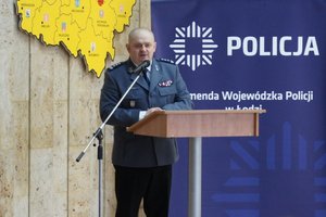 zastępca Komendanta Wojewódzkiego Policji w Łodzi insp. Dariusz Walichnowski