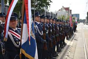 Kompania Honorowa Komendy Wojewódzkiej Policji w Łodzi.