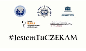 Logo kampanii #Jestem tu czekam.