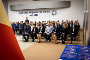 obchody Dnia Służby Cywilnej w auli KWP w Łodzi.