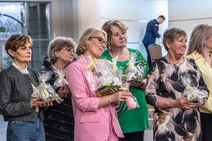 podopieczni fundacji podczas wielkanocnego spotkania.