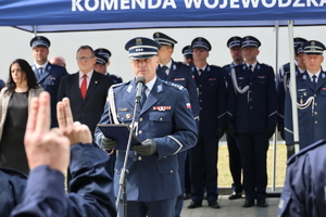 Policjanci podczas ślubowania.