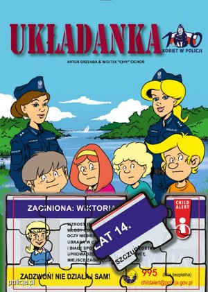 Obrazek dla dzieci z napisem układanka.