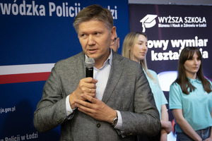 Policyjne Targi Pracy i Edukacji, wystąpienie współorganizatora.
