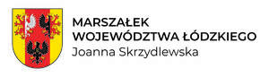 Marszałek województwa łódzkiego Joanna Skrzydlewska logo.