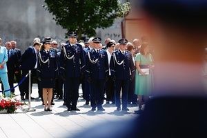 Komendanci podczas uroczystości.