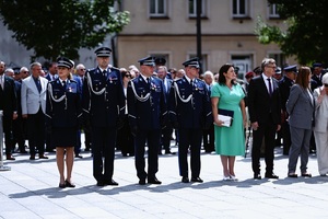 Policjanci w trakcie uroczystości.