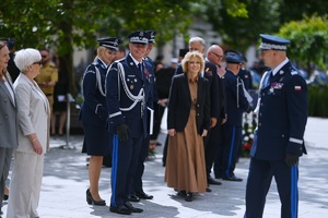 Policjanci w trakcie uroczystości.