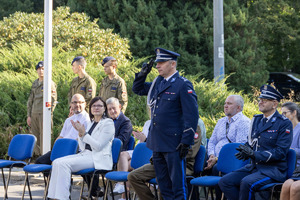 I Zastępca KWP w Łodzi w trakcie uroczystości.