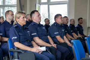 Policjanci biorący udział w zawodach.