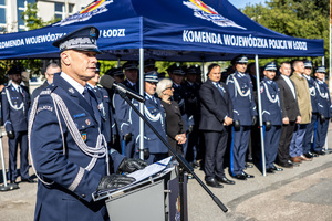 Przemówienie Komendanta Wojewódzkiego Policji w Łodzi.