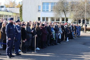 Rodziny ślubujących policjantów.