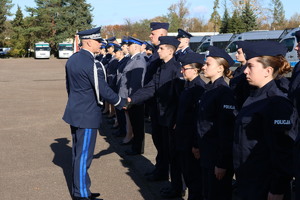 Komendant Wojewódzki Policji w Łodzi gratuluje policjantom.