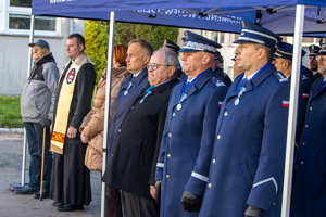 Komendant Wojewódzki Policji w Łodzi, Zastępca Komendanta Wojewódzkiego Policji w Łodzi oraz przedstawiciele samorządu.