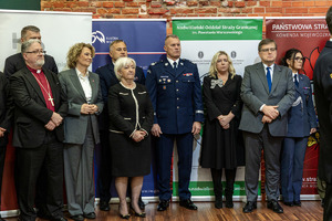 Przedstawiciele władz wojewódzkich i samorządowych, Komendant Wojewódzki Policji w Łodzi i kapelani.