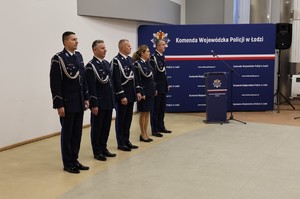 Komendanci w trakcie uroczystości.
