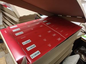 Paczki nielegalnych papierosów w tekturowych pudełkach.