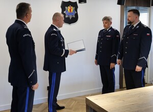 Na zdjęciu kierownictwo KWP w Łodzi wraz z komendantami powiatowymi.