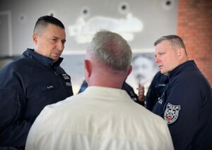 Komendanci podczas ustaleń.