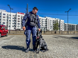 Policjanci na festiwalu służb mundurowych.