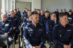 Policjanci biorący udział w konkursie.