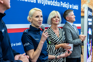 Przemówienie pełniącej obowiązki Naczelnika Wydziału Doboru KWP w Łodzi nadkomisarz Anety Sobieraj