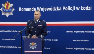 Przemowa Komendanta Wojewódzkiego Policji w Łodzi.
