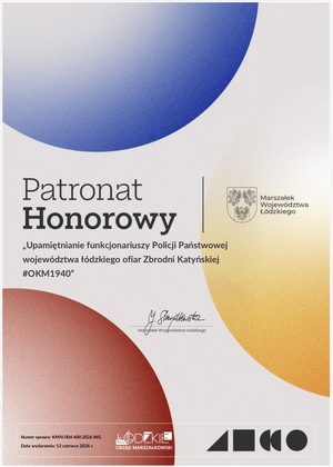 Plakat patronatu honorowego.
