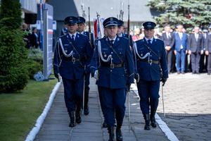 Kompania honorowa Policji.