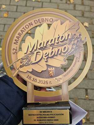 Statuetka 52 Maratonu Dębno.