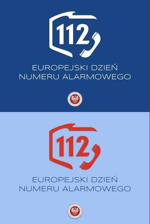 Plakat europejski Dzień numeru alarmowego.