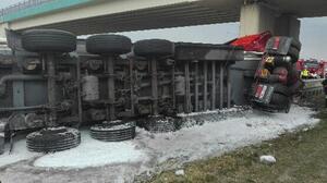 rozbita cysterna na A2