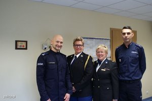 Komendant Powiatowy Policji w Kutnie wraz z delegacją holenderską i przedstawicielem KGP