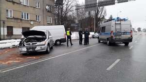 Policja na miejscu wypadku.