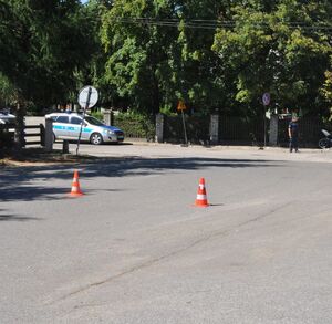 wypadek z motocyklistą