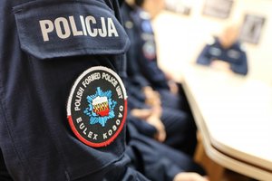 Policjanci podczas spotkania z KWP w Łodzi.