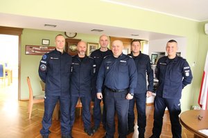 Policjanci podczas spotkania z KWP w Łodzi.