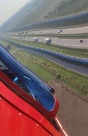 działania na A-2, autostrada widziana z lotu ptaka